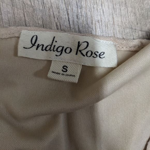 Indigo Rose Creamy Beige Long Sleeve Boho Dress - Picture 5 of 10